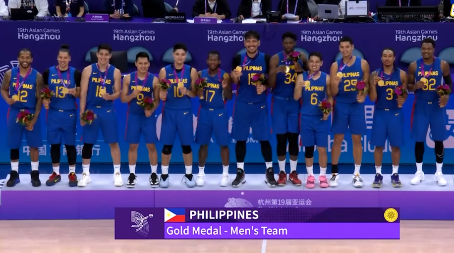 Watch Gilas Pilipinas Gold Medal Awarding Ceremony Asian Games