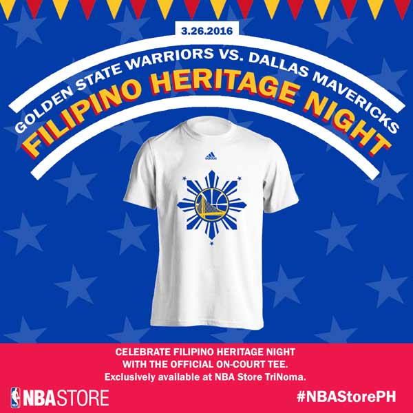 GSW Filipino Heritage Night Shirt available at NBA Store Trinoma
