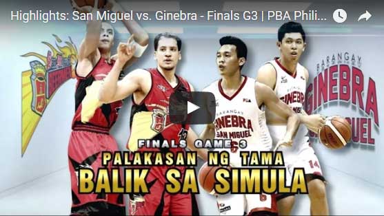 San Miguel Vs Ginebra Finals Game 3 Highlights Video - Gilas Pilipinas ...