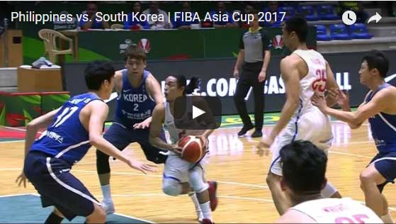 Gilas Pilipinas Vs South Korea Fiba Asia Cup Full Game Video Gilas Pilipinas Basketball