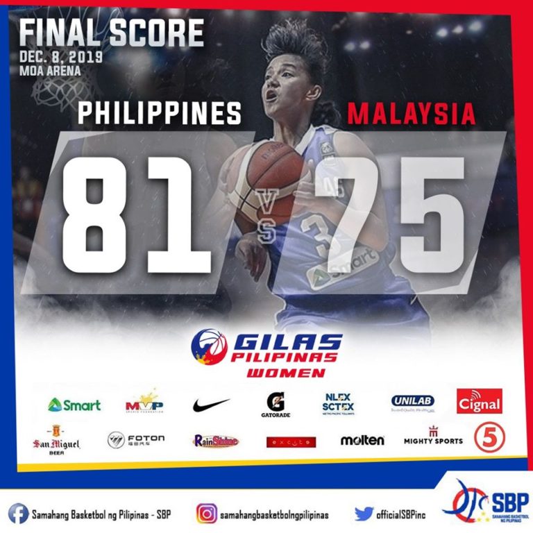 Gilas Pilipinas Women Edge Malaysia To Set SEA Games Gold Medal Match ...