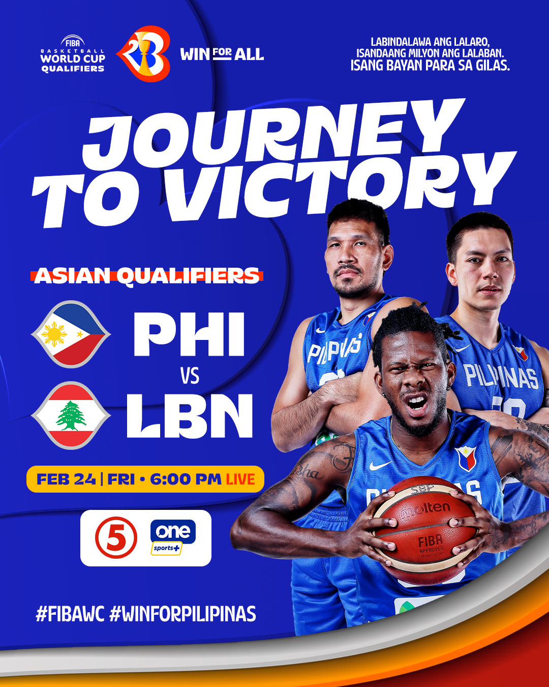 Where to Watch Gilas Pilipinas vs Lebanon Livestreaming