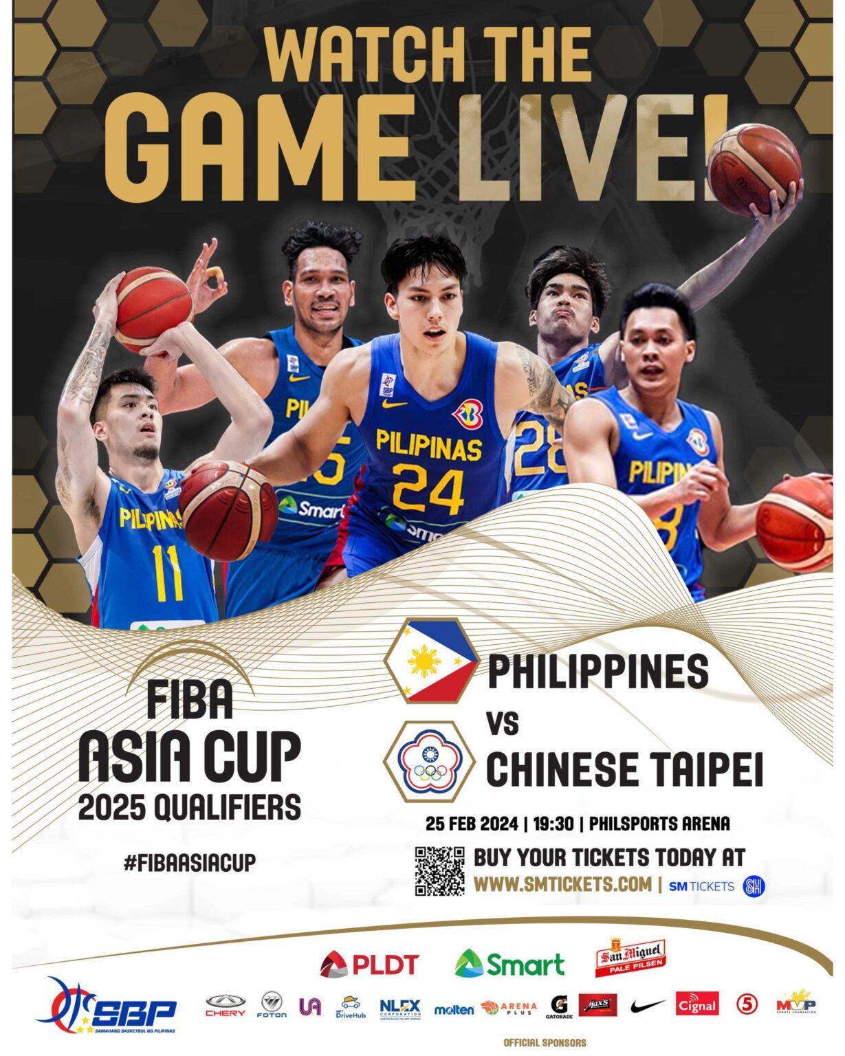 FIBA Asia Cup Qualifiers Gilas Pilipinas vs ChineseTaipei Tickets