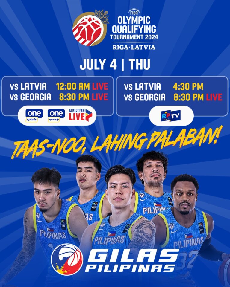 Where to watch Gilas Pilipinas FIBA OQT Live - Gilas Pilipinas Basketball